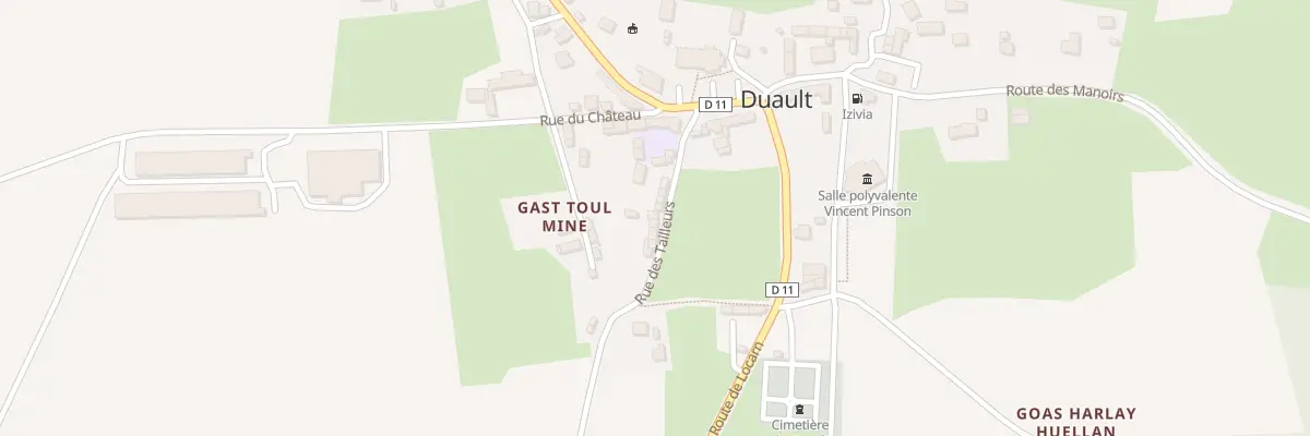 Plan du 3 Rue des Tailleurs à Duault