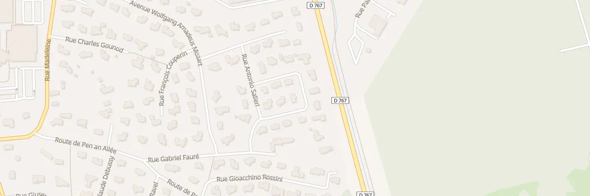 Plan du 8 Rue Franz Liszt à Lannion