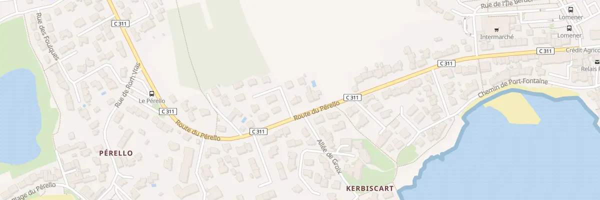 Plan du 75 Rte du Pérello à Ploemeur