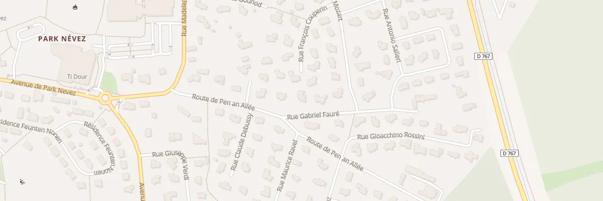 Plan du 3 Rue Gabriel Fauré à Lannion