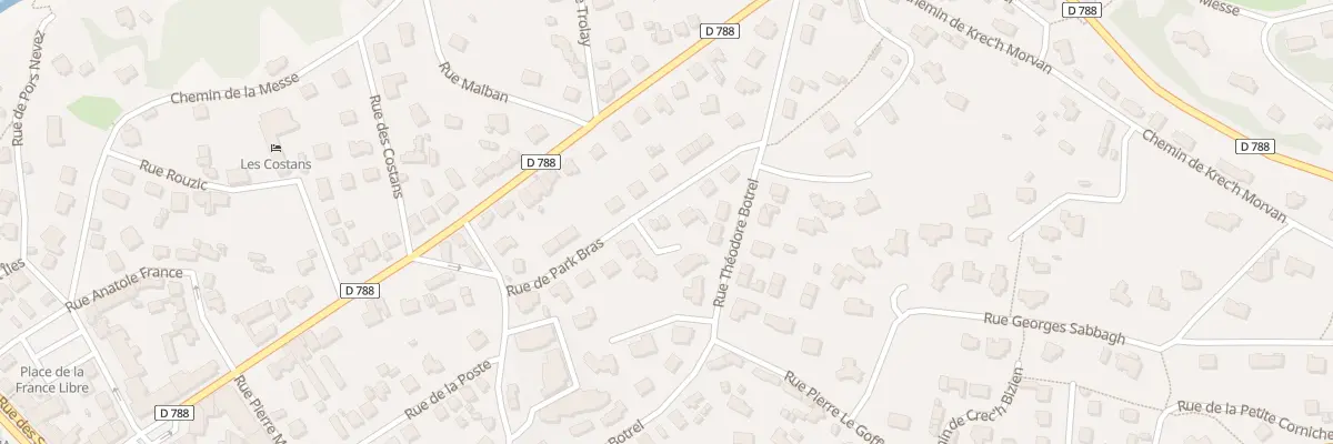 Plan du 14B Rue de Park Bras à Perros-Guirec