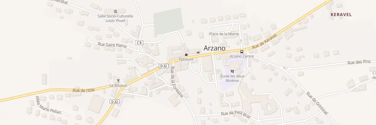 Plan du 15 Rue Auguste Brizeux à Arzano