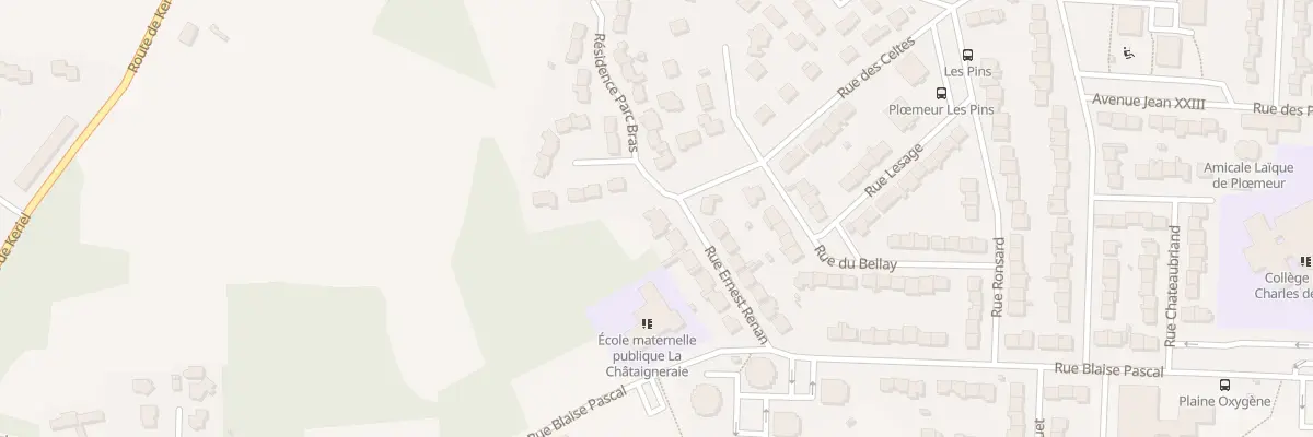 Plan du 12 Rue Ernest Renan à Ploemeur