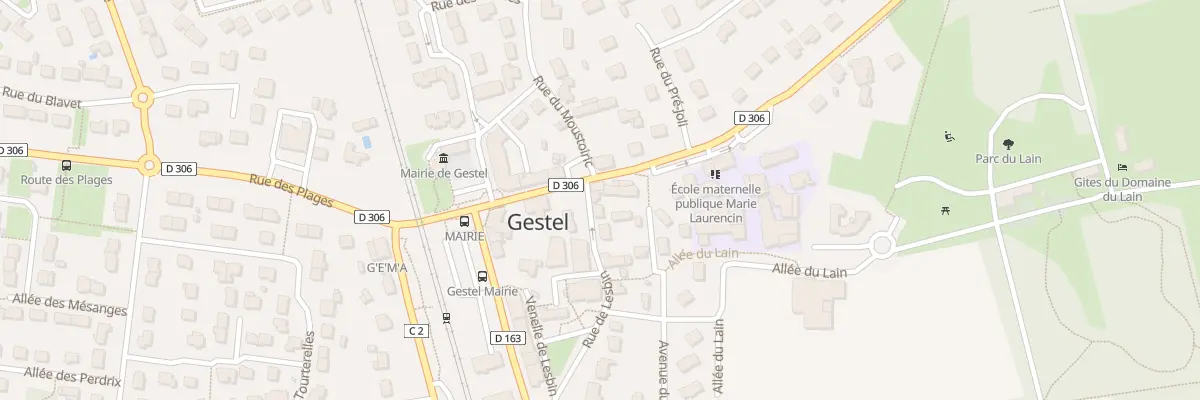Plan du 1 Rue de Lesbin à Gestel