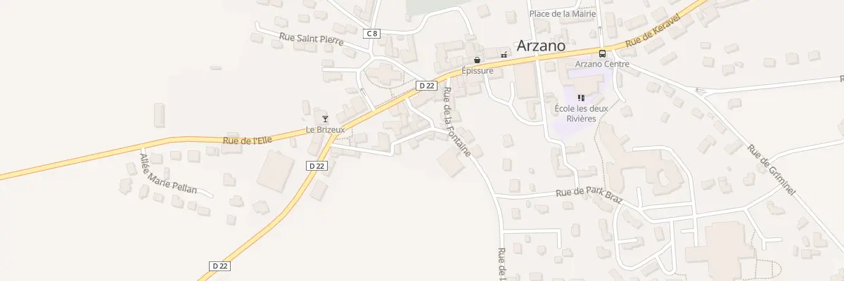 Plan du 2 Rue des Trois Fermes à Arzano
