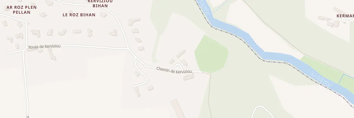 Plan du 5243 Kerviziou à Ploubezre