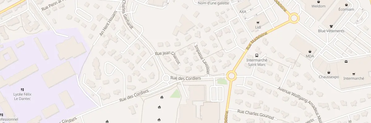 Plan du 9 Rue Jean Charcot à Lannion