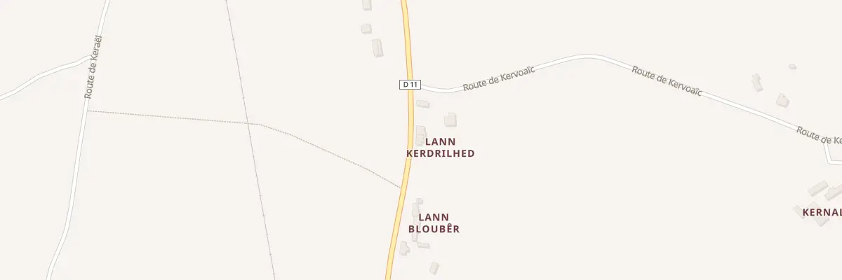 Plan du 67 Rte de Kerauzern à Ploubezre