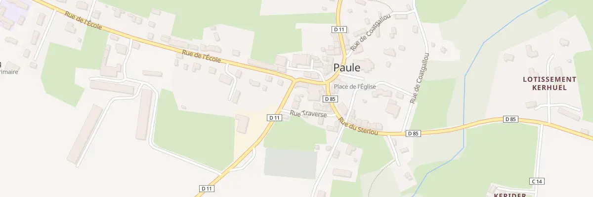 Plan du 1 Rue de Bellevue à Paule