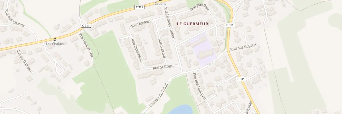 Plan du 10 Rue Surcouf à Ploemeur
