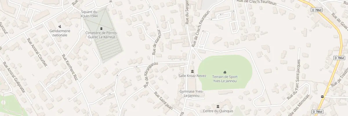 Plan du 8 Rue de Kerangarou à Perros-Guirec
