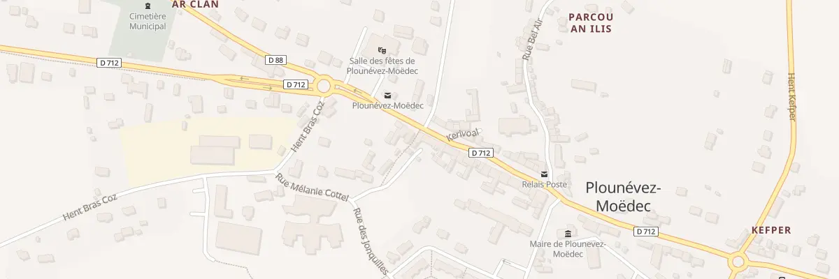 Plan du 5172 Rue Jean Baptiste le Corre à Plounévez-Moëdec