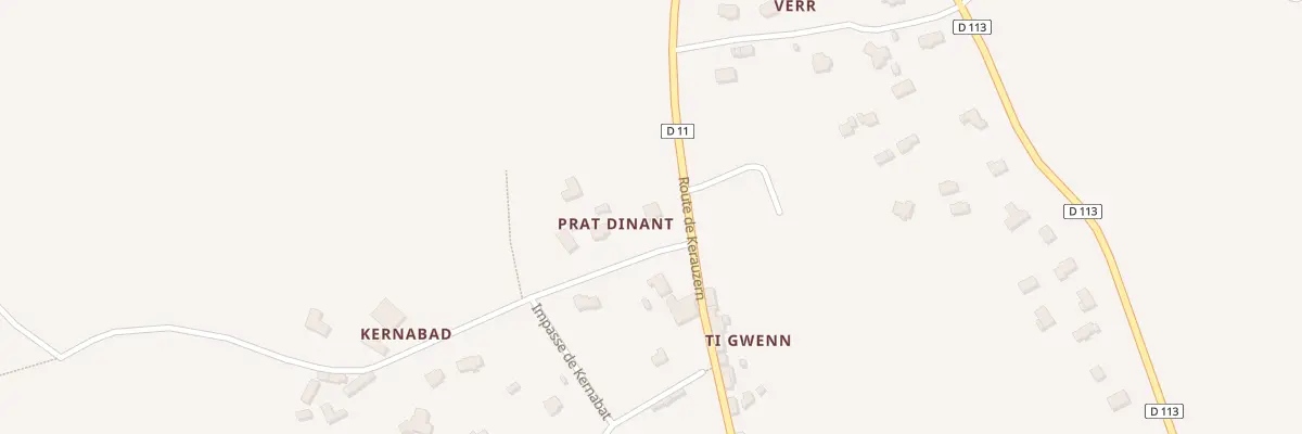 Plan du 2 Rte de Kernabat à Ploubezre