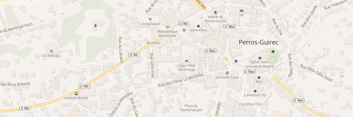 Plan du 4 Pl de l’Hôtel de Ville à Perros-Guirec