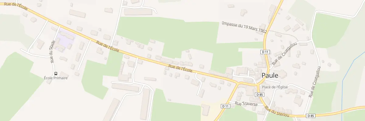 Plan du 16 Rue de l’Ecole à Paule