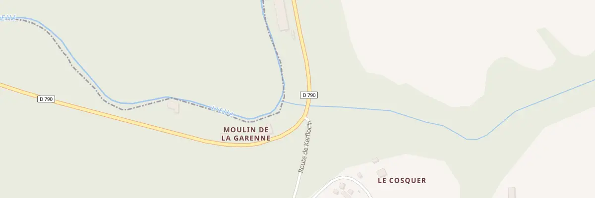 Plan du 5497 Moulin de la Garenne à Priziac