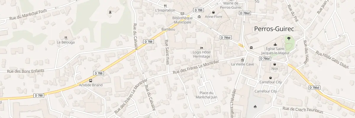Plan du 30 Rue des Frères Le Montréer à Perros-Guirec