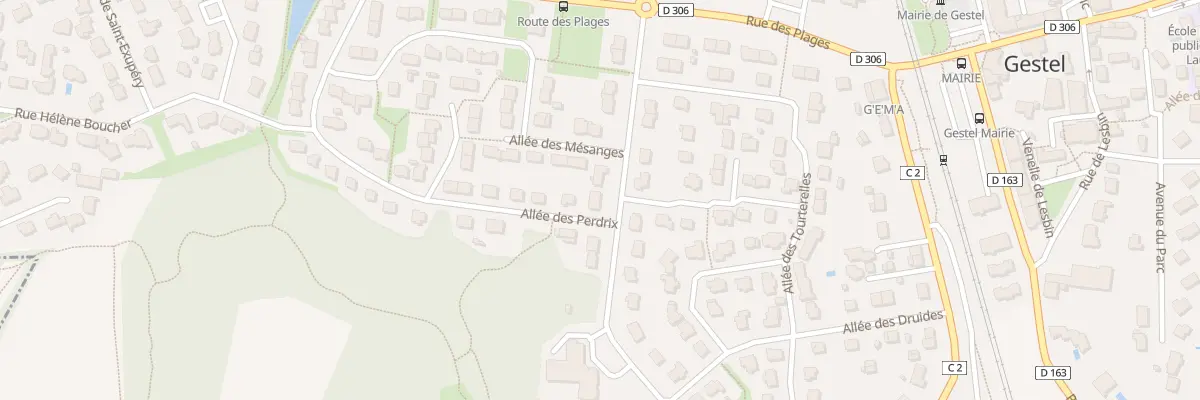 Plan du 2 All des Perdrix à Gestel