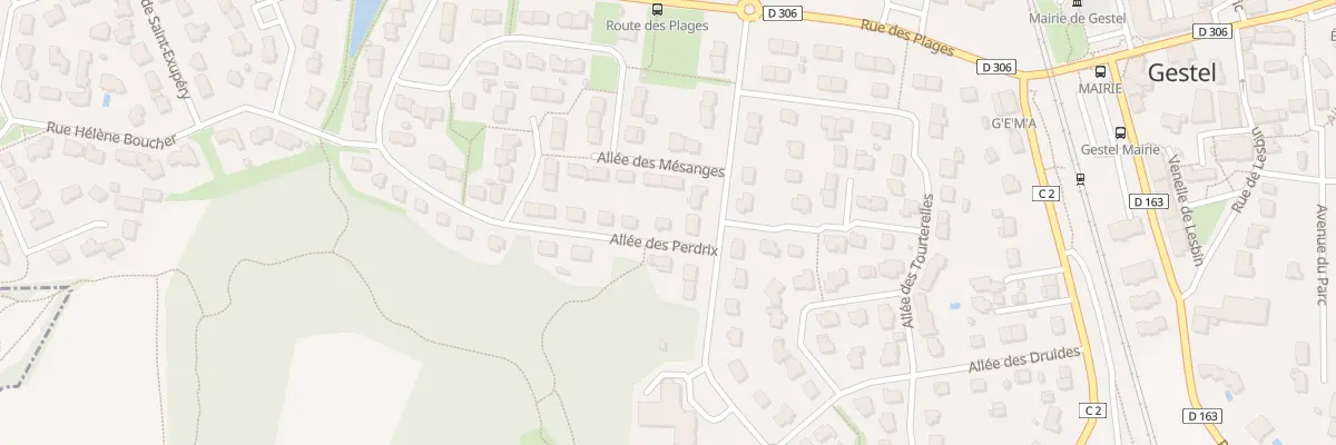Plan du 4 All des Perdrix à Gestel