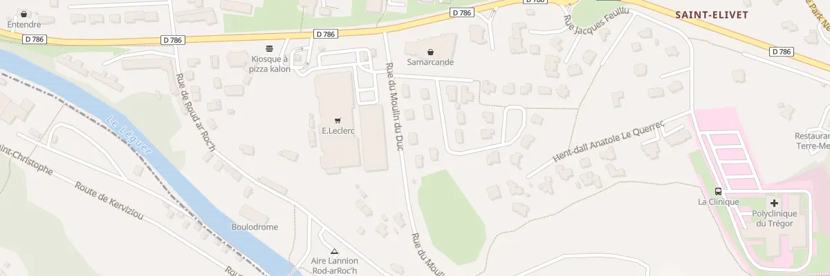 Plan du 9721 Rue Moulin du Duc à Lannion