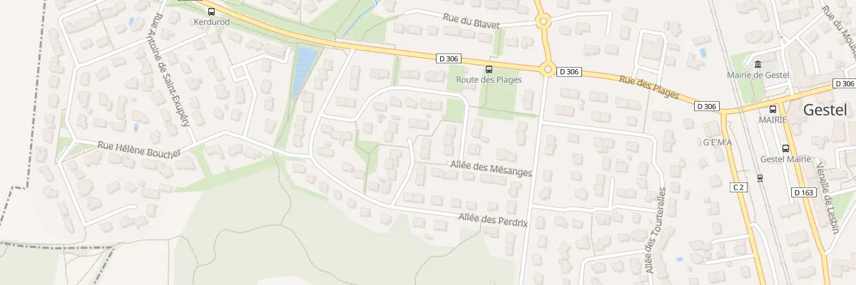 Plan du 8 All des Fauvettes à Gestel