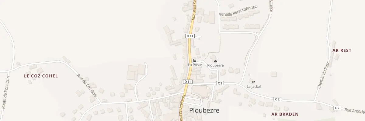 Plan du 13 Rue Paul Salaün à Ploubezre