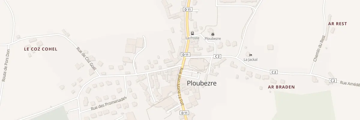Plan du 3 Rue Paul Salaün à Ploubezre