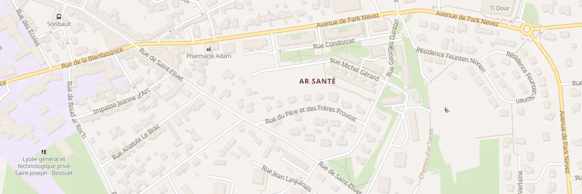 Plan du 5 Rue du Pere et Freres Provost à Lannion