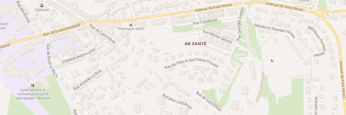 Plan du 3 Rue du Pere et Freres Provost à Lannion
