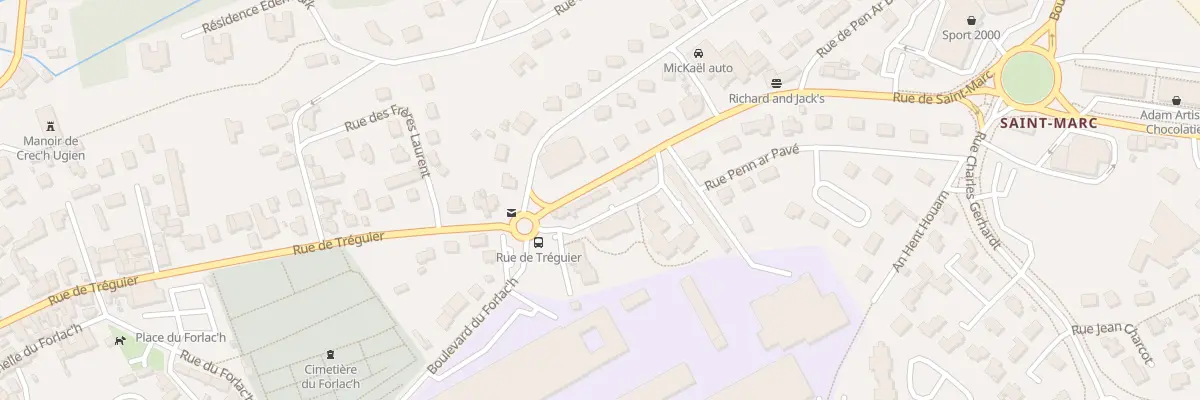 Plan du 80 Rue de Tréguier à Lannion