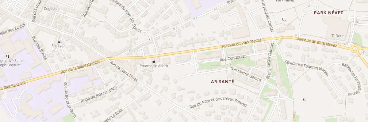 Plan du 12 Av de Park Nevez à Lannion