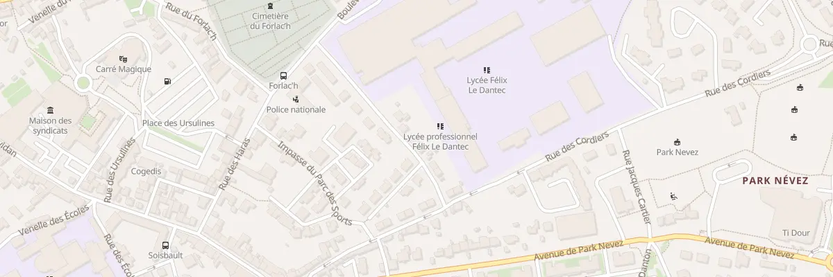 Plan du 8 Rue de Beauchamp à Lannion