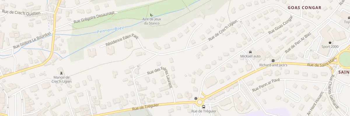 Plan du 21 Rue des Frères Laurent à Lannion