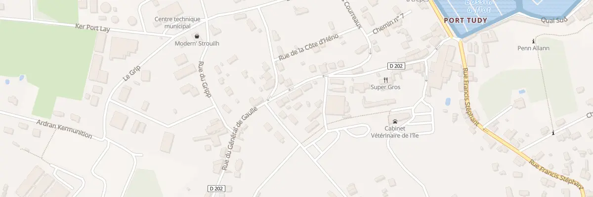 Plan du 38A Rue du Gal de Gaulle à Groix