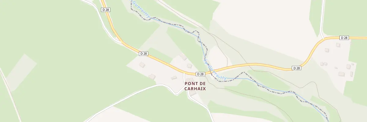 Plan du 1 Pont de Carhaix à Plusquellec