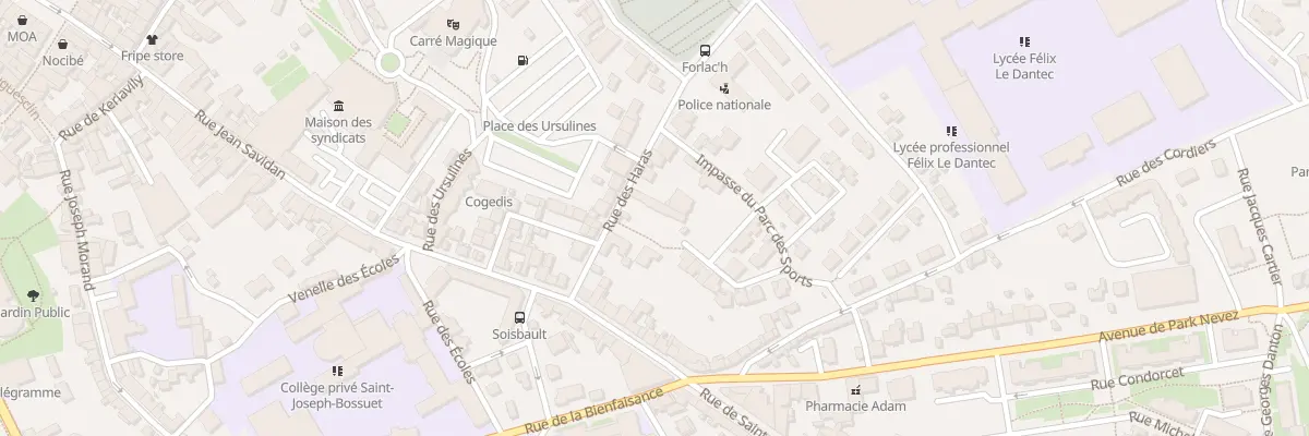 Plan du 4 Rue des Haras à Lannion
