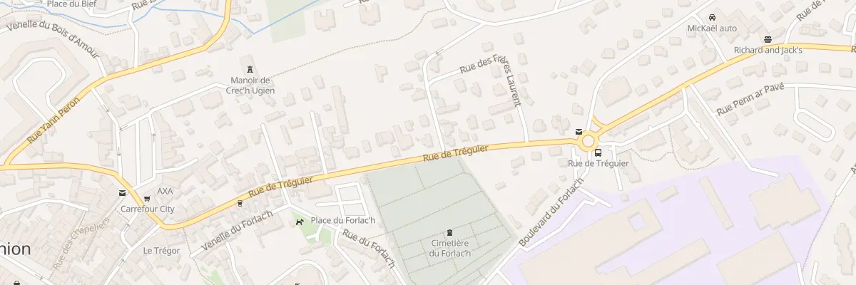 Plan du 1 Rue des Frères Laurent à Lannion