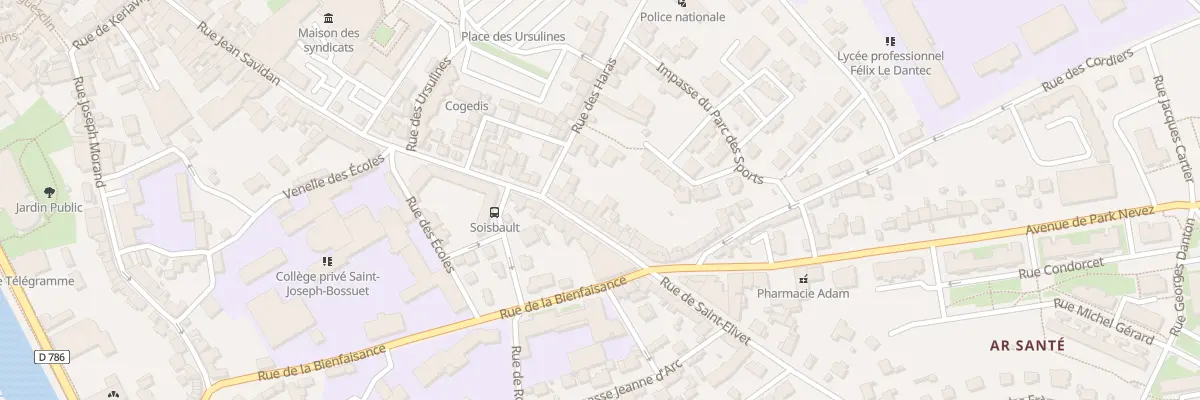 Plan du 9 Rue Saint-Nicolas à Lannion