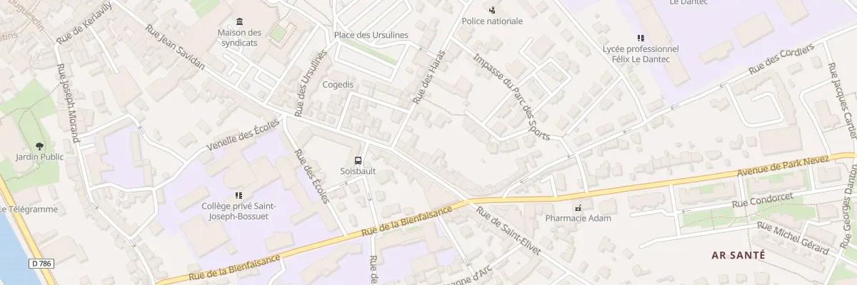 Plan du 7 Rue Saint-Nicolas à Lannion