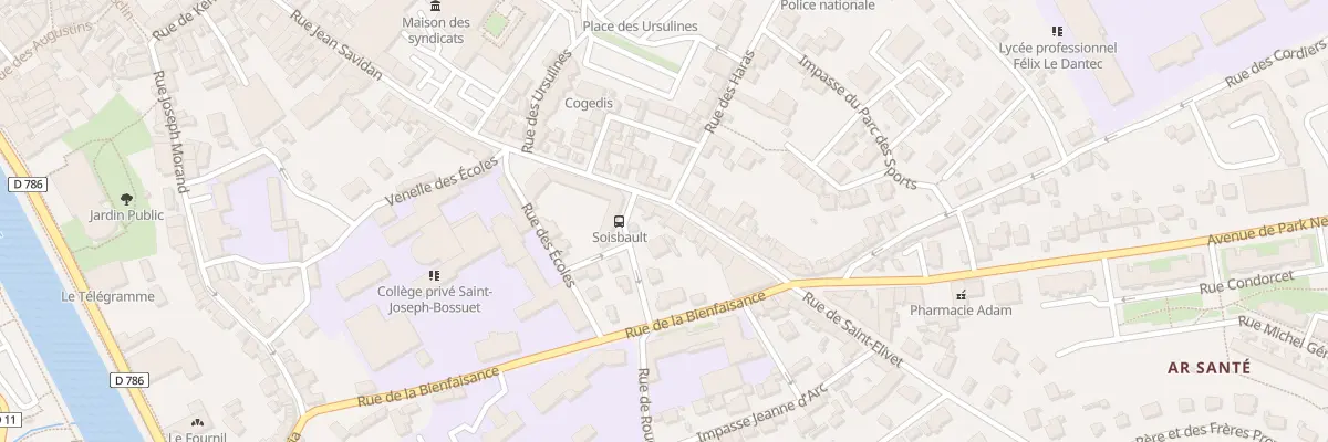 Plan du 4 Rue Saint-Nicolas à Lannion