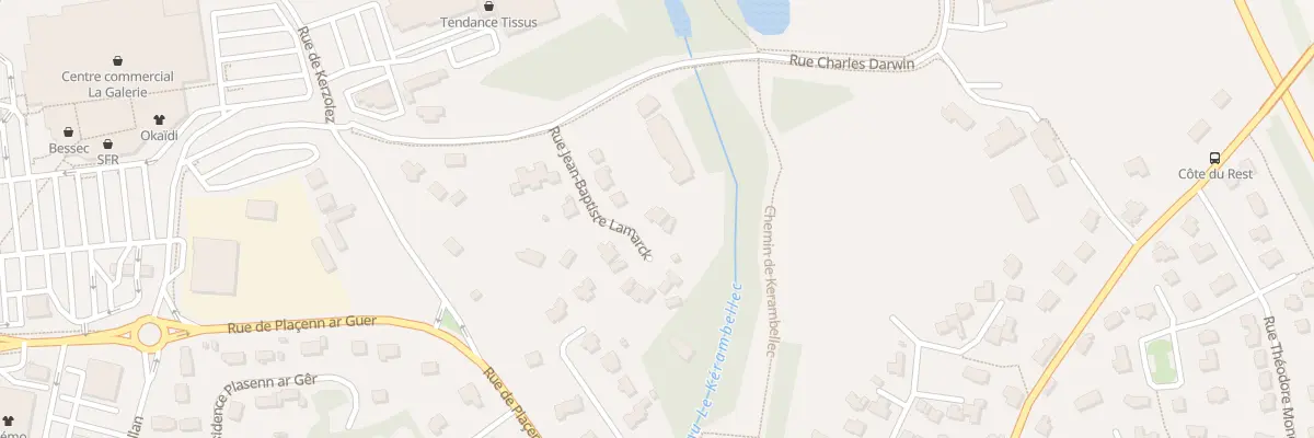 Plan du 30 Rue Jean-Baptiste Lamarck à Lannion