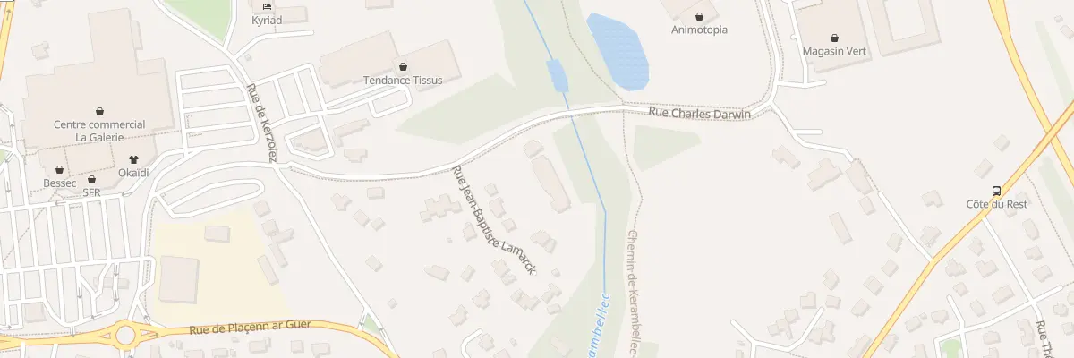 Plan du 1 Rue Jean-Baptiste Lamarck à Lannion