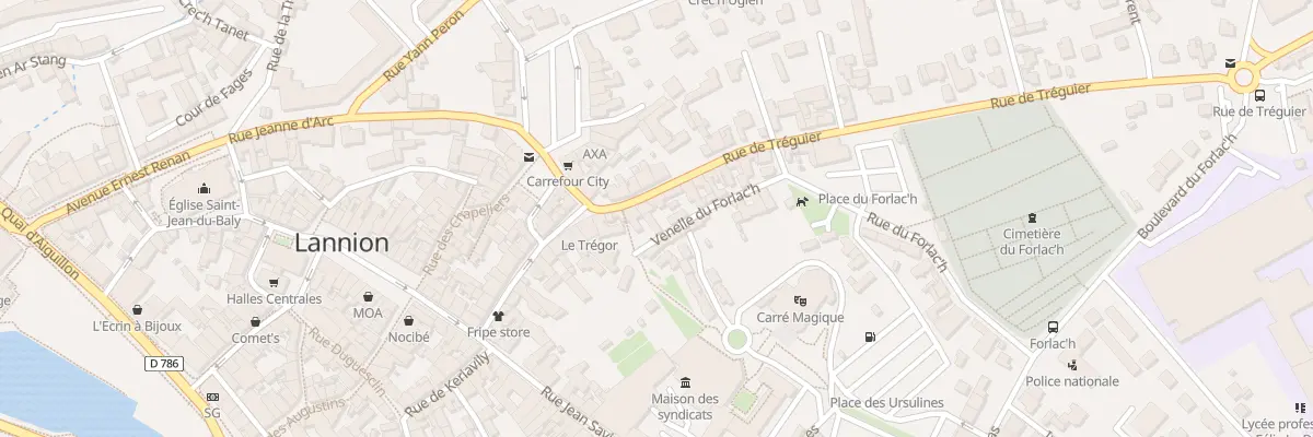 Plan du 36 Rue de Tréguier à Lannion