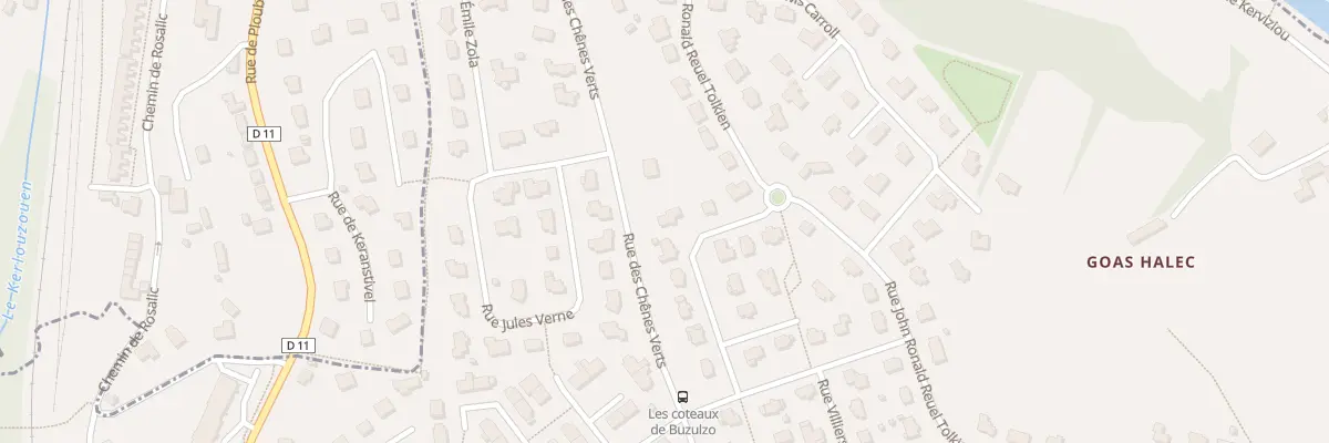 Plan du 11 Rue Robert Louis Stevenson à Ploubezre