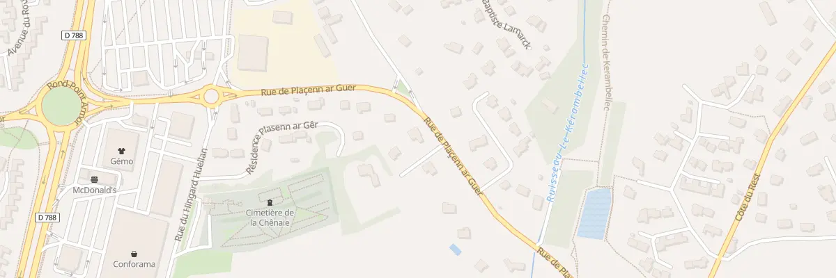 Plan du 25 Rue de Placenn ar Guer à Lannion