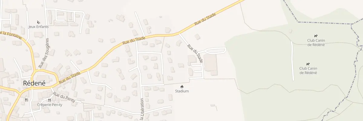 Plan du 9 Rue du Stade à Rédené
