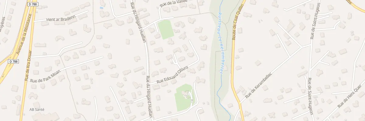 Plan du 9 Rue Edouard Ollivro à Lannion
