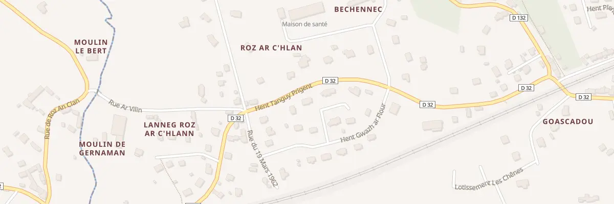 Plan du 17 Hent Gwazh ar Flour au Vieux-Marché
