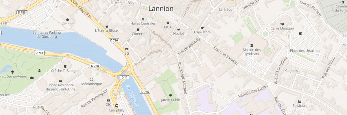 Plan du 2 Rue Joseph Morand à Lannion