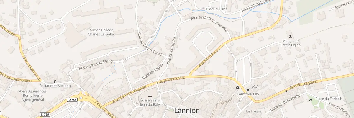 Plan du 1B Rue Jeanne d’Arc à Lannion